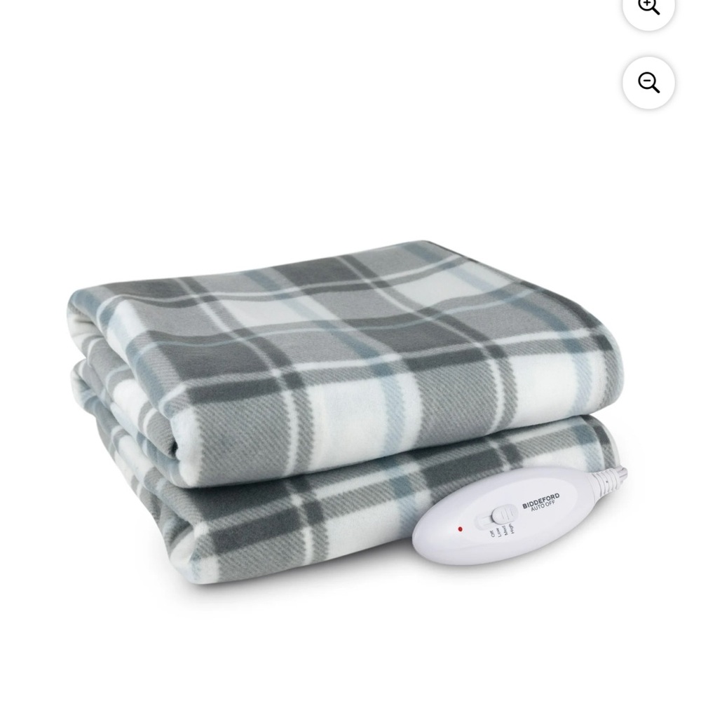 💙Gray and White Plaid Blanket Soft Textile Bedding